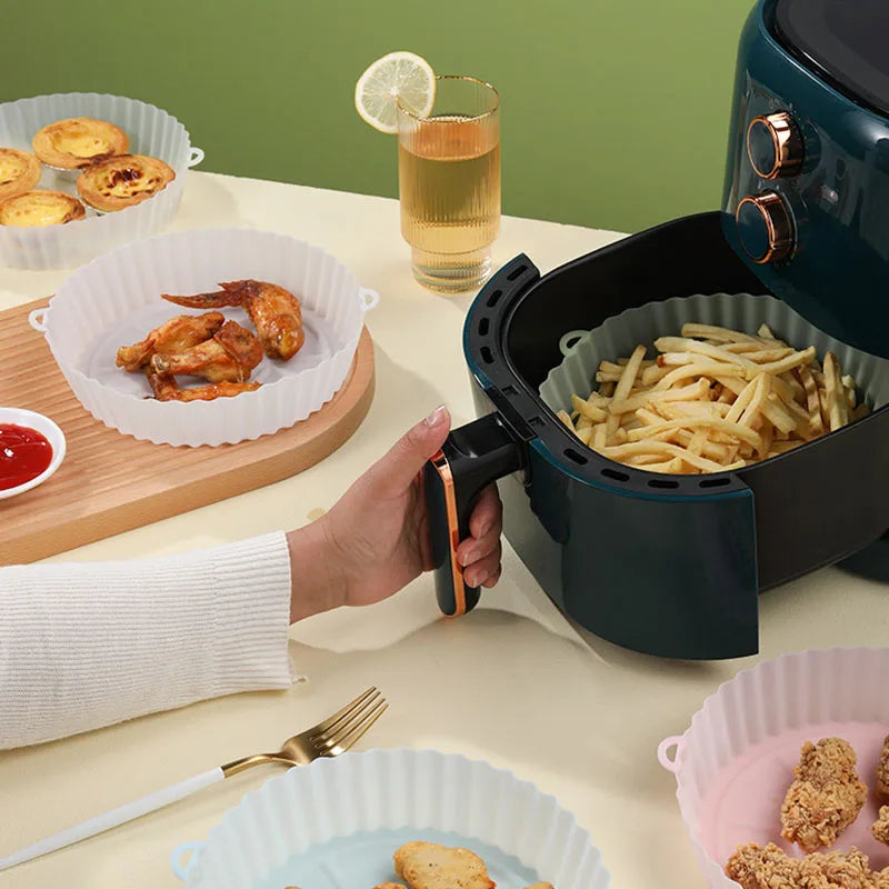 Formas Silicone Air Fryer Reutilizável Antiaderente